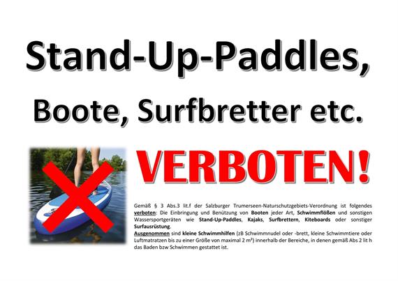 StandUpPaddles verboten!